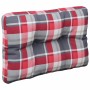 Cushion for pallet sofa, red checkered fabric, 50x40x12 cm by , Cushions for chairs and sofas - Ref: Foro24-360548, Price: 18...