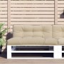 Cushion for a beige fabric pallet sofa 120x40x12 cm by , Cushions for chairs and sofas - Ref: Foro24-360626, Price: 36,99 €, ...