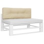 Cojín para sofá de palets de tela beige 120x40x12 cm de , Cojines para sillas y sofás - Ref: Foro24-360626, Precio: 36,99 €, ...