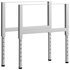 Werkbankstruktur 2 Stk. Metall 85x(69-95,5)cm grau von vidaXL, Tischbeine - Ref: Foro24-147934, Preis: 71,01 €, Rabatt: %