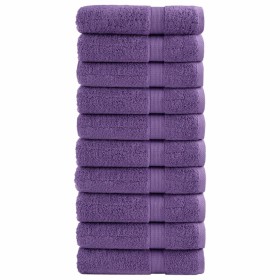 Hand towels 10 units 100% cotton purple 50x100 cm 600 gsm by , Towels - Ref: Foro24-137355, Price: 63,77 €, Discount: %