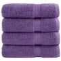 Toallas de ducha 4 uds 100% algodón morado 70x140 cm 600 gsm de , Toallas - Ref: Foro24-137357, Precio: 48,27 €, Descuento: %