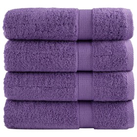 4 purple 100% cotton bath towels 70x140 cm 600 gsm by , Towels - Ref: Foro24-137357, Price: 48,99 €, Discount: %