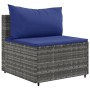 Gartensofa-Set mit 9-teiligen Kissen aus grauem synthetischem Rattan. von , Gartensets - Ref: Foro24-3308319, Preis: 533,79 €...