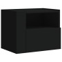 Mesitas de noche de pared 2 unidades negra 45x30x35 cm de , Mesitas de noche - Ref: Foro24-848314, Precio: 87,82 €, Descuento: %