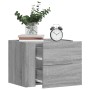 Gray Sonoma wall-mounted bedside table 45x30x35 cm by , Nightstands - Ref: Foro24-848335, Price: 59,33 €, Discount: %