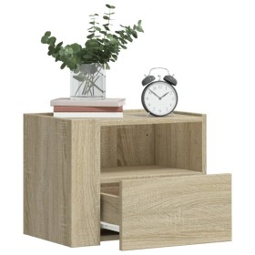 Mesitas de noche de pared 2 unidades roble Sonoma 45x30x35 cm de , Mesitas de noche - Ref: Foro24-848316, Precio: 93,99 €, De...