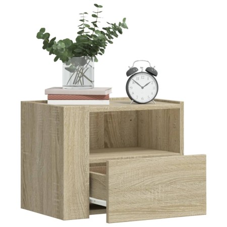 Wall-mounted bedside tables 2 units Sonoma oak 45x30x35 cm by , Nightstands - Ref: Foro24-848316, Price: 85,31 €, Discount: %