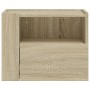 Wall-mounted bedside tables 2 units Sonoma oak 45x30x35 cm by , Nightstands - Ref: Foro24-848316, Price: 85,31 €, Discount: %