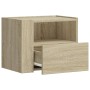 Wall-mounted bedside tables 2 units Sonoma oak 45x30x35 cm by , Nightstands - Ref: Foro24-848316, Price: 85,31 €, Discount: %