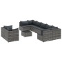 Set de sofás de jardín y cojines 10 pzas ratán sintético gris de , Conjuntos de jardín - Ref: Foro24-3308306, Precio: 602,30 ...