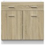 Armario inferior cajón contrachapado color roble 80x46x81,5cm de , Armarios de cocina - Ref: Foro24-849615, Precio: 90,45 €, ...