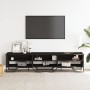 Engineered wood TV stand in black, 180x34x41 cm by , TV Furniture - Ref: Foro24-848574, Price: 101,95 €, Discount: %