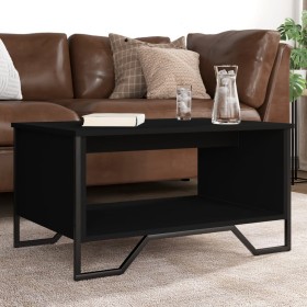 Black engineered wood coffee table 75x51x40 cm by , Coffee table - Ref: Foro24-848484, Price: 60,99 €, Discount: %