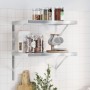 Wall shelves 2 units stainless steel silver 50x40 cm by , Shelves and shelves - Ref: Foro24-3214508, Price: 63,69 €, Discount: %