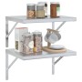 Wall shelves 2 units stainless steel silver 50x40 cm by , Shelves and shelves - Ref: Foro24-3214508, Price: 63,69 €, Discount: %