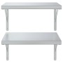 Wall shelves 2 units stainless steel silver 50x40 cm by , Shelves and shelves - Ref: Foro24-3214508, Price: 63,69 €, Discount: %