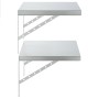 Wall shelves 2 units stainless steel silver 50x40 cm by , Shelves and shelves - Ref: Foro24-3214508, Price: 63,69 €, Discount: %