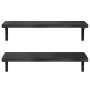 Wall shelves 2 units stainless steel black 75x30 cm by , Shelves and shelves - Ref: Foro24-3214515, Price: 64,76 €, Discount: %