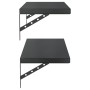 Wall shelves 2 units stainless steel black 75x30 cm by , Shelves and shelves - Ref: Foro24-3214515, Price: 64,76 €, Discount: %