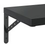 Wall shelves 2 units stainless steel black 75x30 cm by , Shelves and shelves - Ref: Foro24-3214515, Price: 64,76 €, Discount: %