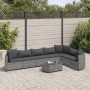 Set of garden sofas and cushions 8 pieces synthetic rattan gray by , Garden sets - Ref: Foro24-3308386, Price: 491,37 €, Disc...