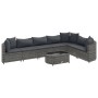 Set of garden sofas and cushions 8 pieces synthetic rattan gray by , Garden sets - Ref: Foro24-3308386, Price: 491,37 €, Disc...