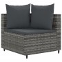 Set of garden sofas and cushions 8 pieces synthetic rattan gray by , Garden sets - Ref: Foro24-3308386, Price: 491,37 €, Disc...