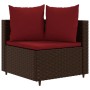 Garden sofa set 4 pieces with brown synthetic rattan cushions by , Garden sets - Ref: Foro24-3308365, Price: 241,36 €, Discou...