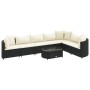 Gartensofa-Set und Kissen, 8-teilig, aus schwarzem Kunststoff-Rattan. von , Gartensets - Ref: Foro24-3308384, Preis: 546,41 €...