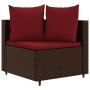 7-piece garden sofa set with brown PE rattan cushions by , Garden sets - Ref: Foro24-3308437, Price: 441,82 €, Discount: %