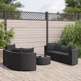 7-piece garden sofa set with black synthetic rattan cushions by , Garden sets - Ref: Foro24-3308435, Price: 481,73 €, Discoun...