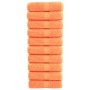 Guest towels 10 units 100% cotton orange 30x30cm 600gsm by , Towels - Ref: Foro24-137376, Price: 25,99 €, Discount: %