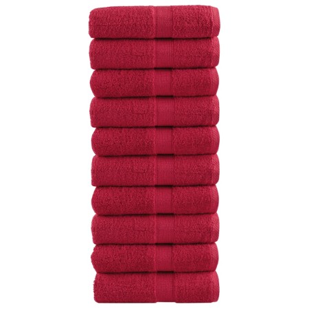 Toallas 10 unidades 100% algodón rojo 30x30 cm 600 gsm de , Toallas - Ref: Foro24-137397, Precio: 18,30 €, Descuento: %