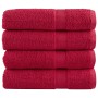 4 red 100% cotton bath towels 70x140 cm 600 gsm by , Towels - Ref: Foro24-137405, Price: 53,22 €, Discount: %