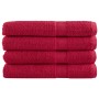 Toallas de sauna 4 uds 100% algodón rojo 80x200 cm 600 gsm de , Toallas - Ref: Foro24-137411, Precio: 74,27 €, Descuento: %