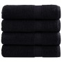 Toallas de mano 4 uds 100% algodón negro 50x100 cm 600 gsm de , Toallas - Ref: Foro24-137426, Precio: 27,00 €, Descuento: %