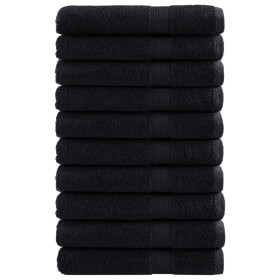 Premium towels 10 units 100% cotton black 100x200 cm 600 gsm by , Towels - Ref: Foro24-137439, Price: 223,99 €, Discount: %