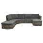 Set de muebles de jardín 4 pzas y cojines ratán sintético gris de vidaXL, Conjuntos de jardín - Ref: Foro24-312176, Precio: 6...