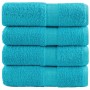 Guest towels 4 units 100% cotton turquoise 30x50 cm 600 gsm by , Towels - Ref: Foro24-137447, Price: 14,92 €, Discount: %