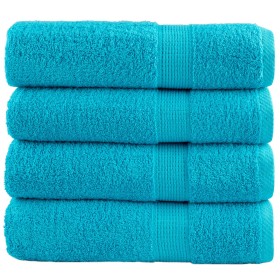 4-piece turquoise 100% cotton bath towels 70x140 cm 600 gsm by , Towels - Ref: Foro24-137453, Price: 53,25 €, Discount: %