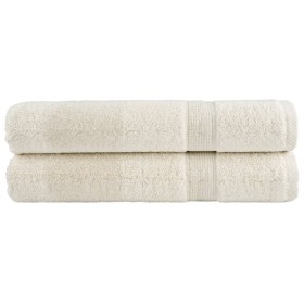 Premium towels 2 units 100% cotton cream 100x200 cm 600 gsm by , Towels - Ref: Foro24-137485, Price: 50,99 €, Discount: %