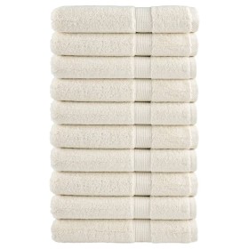 Premium towels 10 units 100% cotton cream 100x200 cm 600 gsm by , Towels - Ref: Foro24-137487, Price: 223,99 €, Discount: %