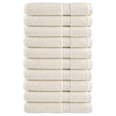 Premium towels 10 units 100% cotton cream 100x200 cm 600 gsm by , Towels - Ref: Foro24-137487, Price: 223,54 €, Discount: %