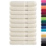 Premium towels 10 units 100% cotton cream 100x200 cm 600 gsm by , Towels - Ref: Foro24-137487, Price: 223,54 €, Discount: %