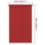 Persiana enrollable de jardín HDPE rojo 140x230 cm de vidaXL, Persianas y estores - Ref: Foro24-312904, Precio: 43,69 €, Desc...