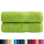 Toallas de ducha 2 uds algodón verde manzana 70x140 cm 600 gsm de , Toallas - Ref: Foro24-137500, Precio: 26,99 €, Descuento: %