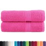 Toallas de mano 2 uds 100% algodón rosa 50x100 cm 600 gsm de , Toallas - Ref: Foro24-137521, Precio: 16,70 €, Descuento: %