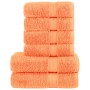 Juego de toallas 6 piezas 100% algodón naranja 600 gsm de , Toallas - Ref: Foro24-137563, Precio: 46,26 €, Descuento: %