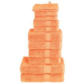 12-teiliges Handtuchset aus 100% Baumwolle in Orange mit 600 g/m² von , Handtücher - Ref: Foro24-137580, Preis: 54,99 €, Raba...